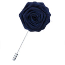 Rose Flower Lapel Pin ROSE NAVY