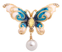 Animal lapel pin Blue Butterfly