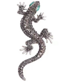 Animal lapel pin Grey Lizard