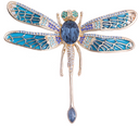 Animal lapel pin Blue Dragonfly
