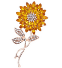 Animal lapel pin Gold Sunflower