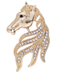Animal lapel pin Gold Horse