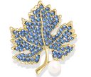 Animal lapel pin Blue Leaf