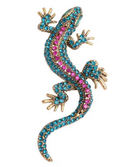 Animal lapel pin Green Lizard