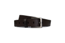 Full Grain Leather With Plain Frame Buckle Belt BROWN