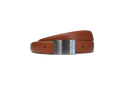 Full Grain Leather With Plain Box Buckle Belt TAN