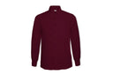 Vegas Boys Fine Peach Finish Microfibre Long Sleeve Shirt WINE
