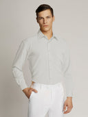 Vegas Boys Fine Peach Finish Microfibre Long Sleeve Shirt IVORY