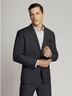 James Fine Twill Plain Jacket Charcoal