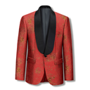 Hendrix Shawl Lapel Jacket Red/Gold