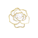 Animal lapel pin White Flower