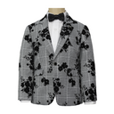 Carson Floral Check Boys Jacket GREY