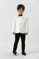 Anthony Fine Twill Plain Boys Ivory Jacket IVORY