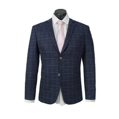 Peterson Slub Weave Check Jacket Navy