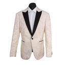 Dallas Brocade Jacket Ivory/Black