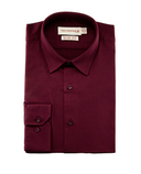 Bamboo Long Sleeve Shirt - Tapered Burgundy