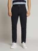 Ledger Peach Finish Fine Cotton Drill Slim Fit Chino BLACK