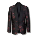 Hendrix Shawl Lapel Jacket Black/Red