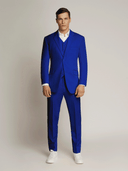 Vegas Fine Twill Plain Microfibre Jacket BLUE
