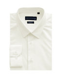 Bamboo Slim Shirt with Stretch Ivory