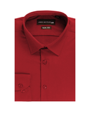 Bamboo Slim Shirt with Stretch Red