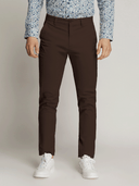 Ledger Peach Finish Fine Cotton Drill Slim Fit Chino BROWN