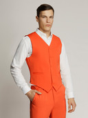Vegas Fine Twill Plain Microfibre Vest ORANGE