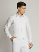 Vegas Fine Twill Plain Microfibre Vest WHITE