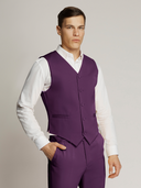 Vegas Fine Twill Plain Microfibre Vest PURPLE
