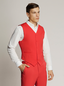 Vegas Fine Twill Plain Microfibre Vest RED
