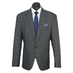 Peak Lapel Jacket Charcoal