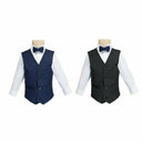 James Fine Twill Plain Boys Vests BLACK