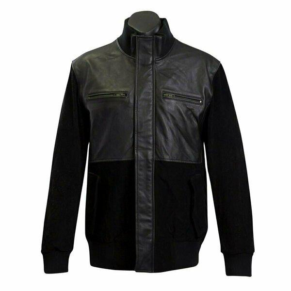 Men's Leather Zip Bomber Jacket – Reuben F Scarf