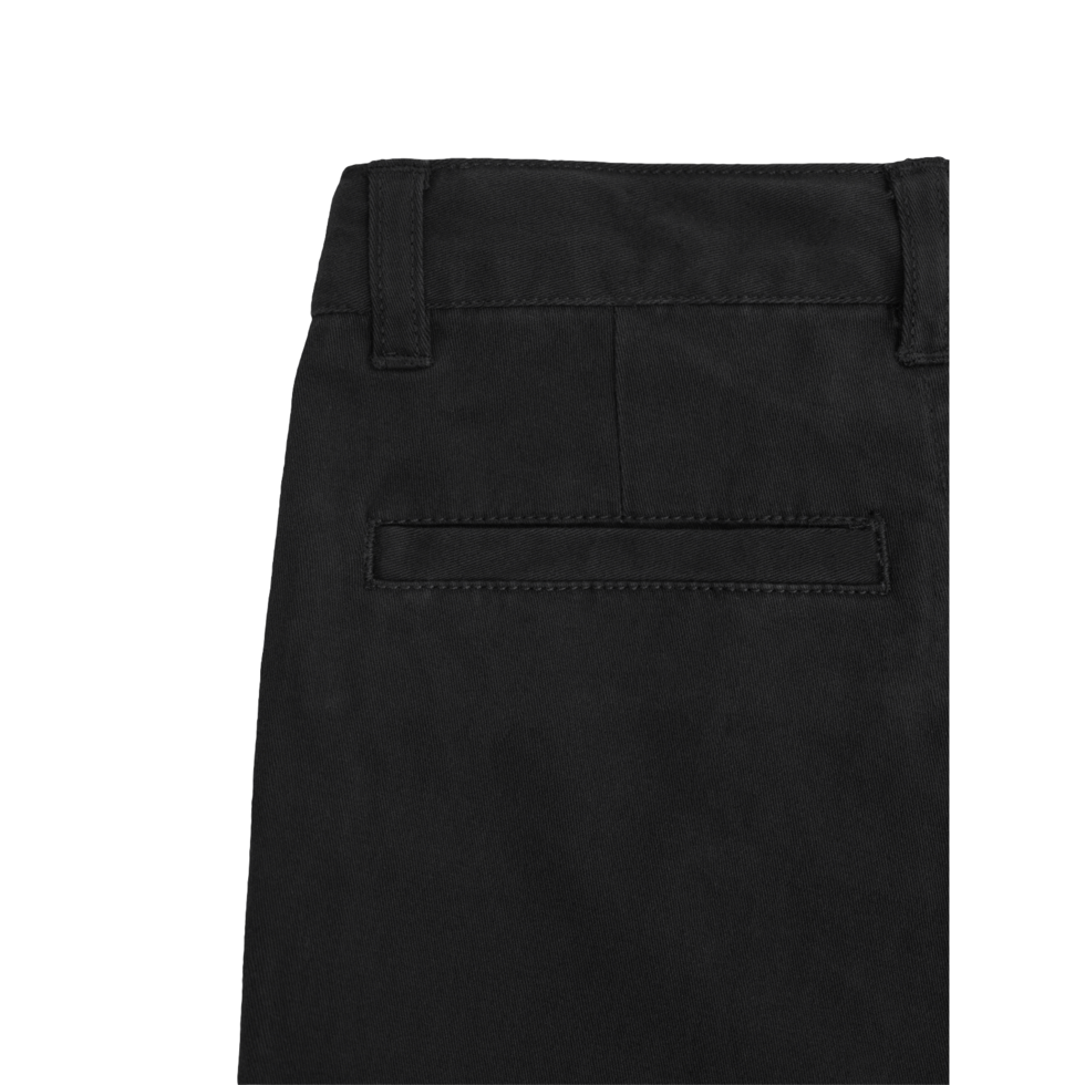 Boys Ledger Peach Finish Fine Cotton Drill Slim Fit Chino BLACK