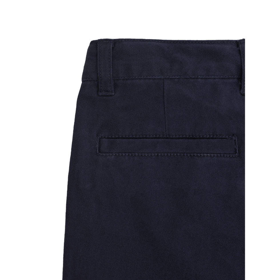 Boys Ledger Peach Finish Fine Cotton Drill Slim Fit Chino NAVY
