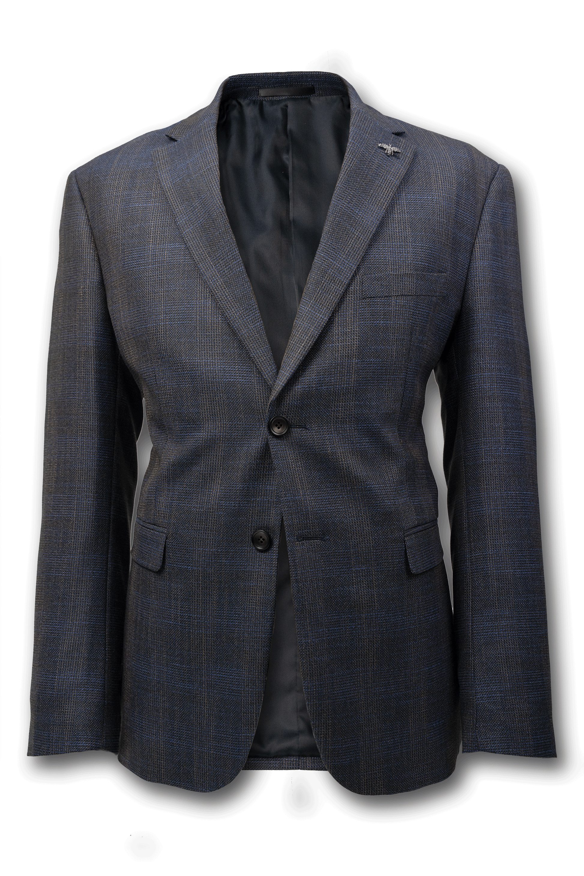 Harper Men's Textured Check Suit Navy