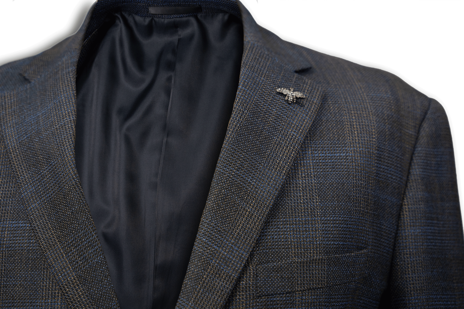 Harper Men's Textured Check Suit Navy