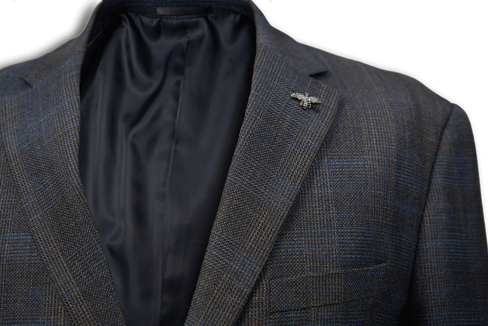 Harper Textured Check Jacket NAVY