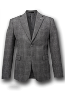 Harper Textured Check Jacket STEEL