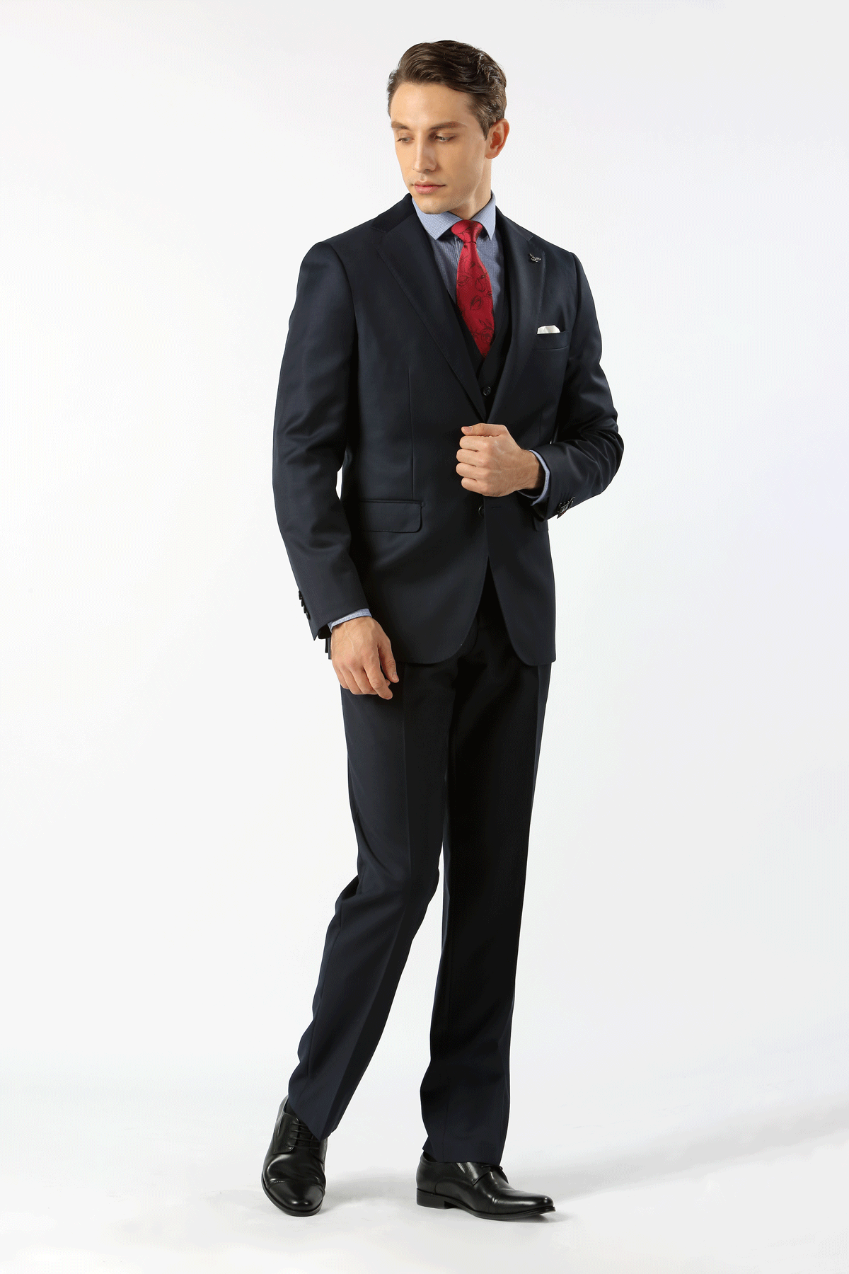 Oscar Pure Wool Suit Navy