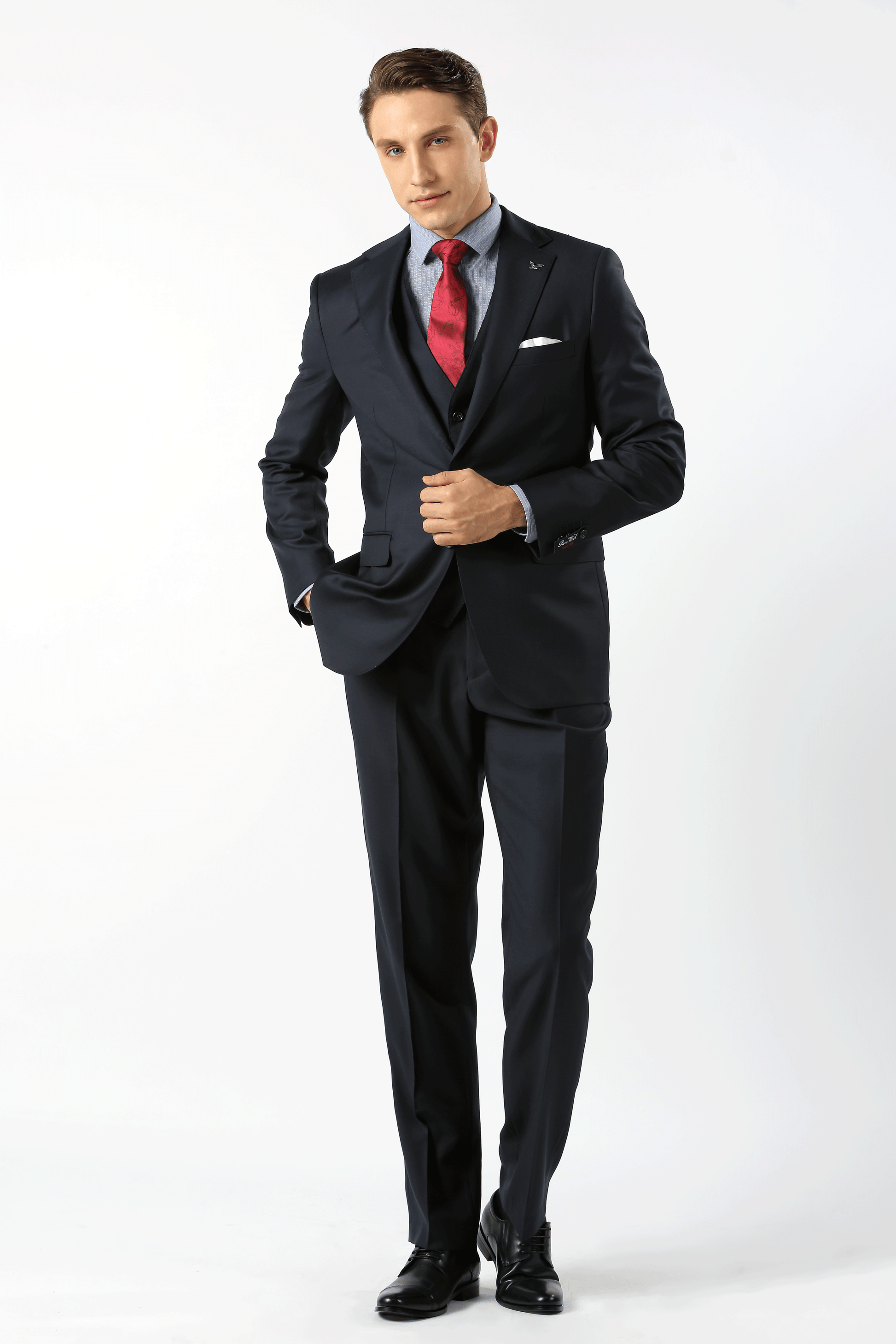 Oscar Pure Wool Suit Navy