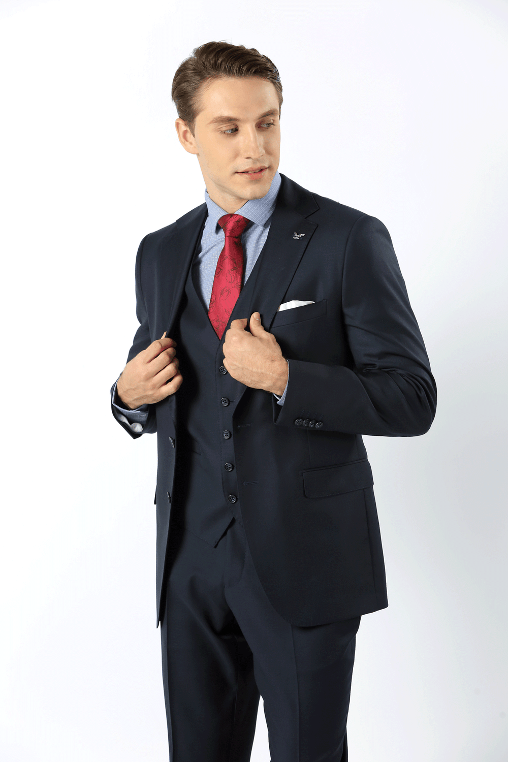 Oscar Pure Wool Jacket Navy