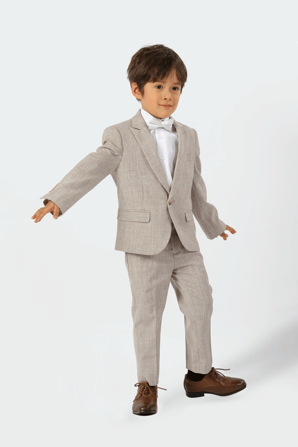 Stallone Plain Weave Stretch Boys Jacket SAND