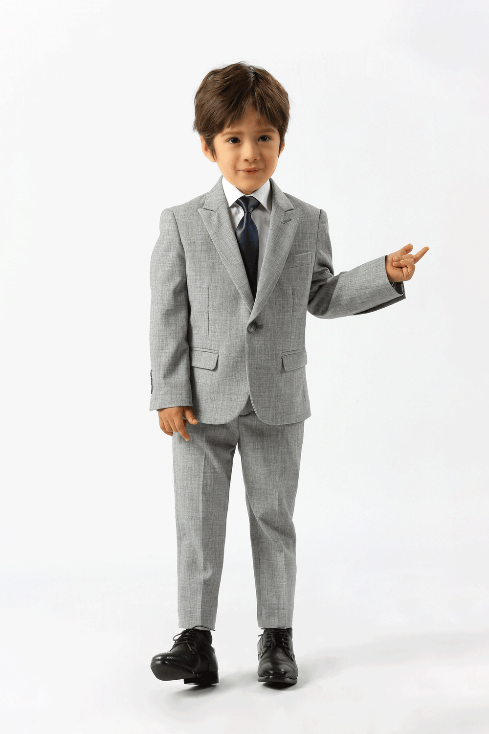 Stallone Plain Weave Stretch Boys Jacket SILVER