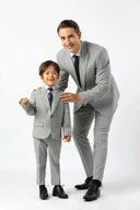 Stallone Plain Weave Stretch Suit Silver