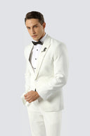 Stallone Plain Weave Stretch Suit White