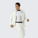 Stallone Plain Weave Stretch Jacket White