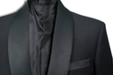 Heston Fine Twill Plain Shawl Lapel Jacket Black