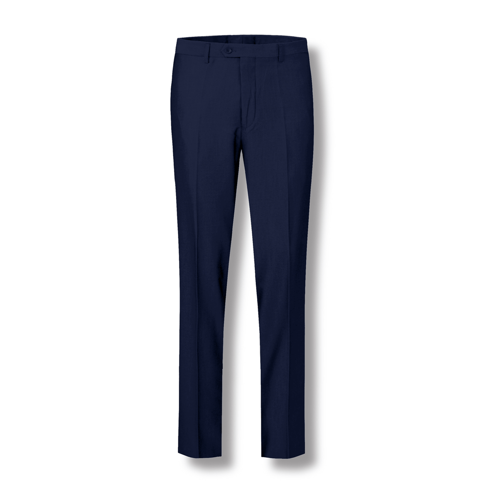 Max Poly Wool Flatfront Trousers Navy