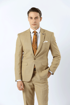 Houston Hopsack Weave Stretch Jacket Camel